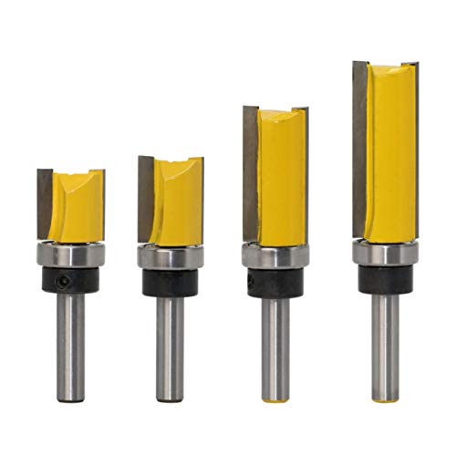 Meccion - Set di 4 frese professionali per lavorazione del legno, con codolo da 8 mm