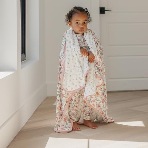 Image of Copper Pearl Jumbo 3-Layer Baby Blanket: Soft Baby Quilts for Boys and Girls | Breathable, Cozy, Toddler Blanket | Baby Quilt for Newborns | 46x46 Premium Polyester /Rayon | Natalie