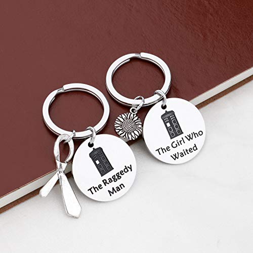 PLITI The Girl Who Waited The Raggedy Man Set Of 2 Couple Keychain Police Box Charm4