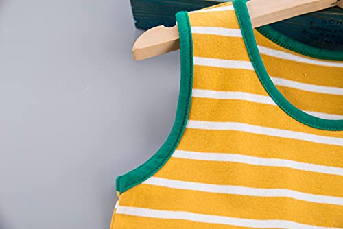 Kledingsets voor babyjongens Babykleding Outfits Katoen bedrukte top Casual 2-delige set Winter babykleding (geel, 80) Perfect - Afbeelding 5