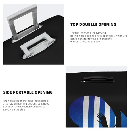 Travel Luggage Cover Greece Greek Flag Heart Fashion Washable Baggage Suitcase Protector Fit For Luggage X-Large4