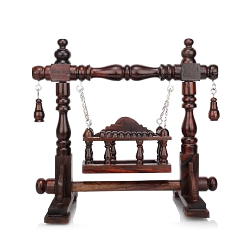 Best Janmashtami Decorations from Amazon India 101 Soulveda Kraftz Handcrafted White Rosewood Jhoola/Jhula for Krish...