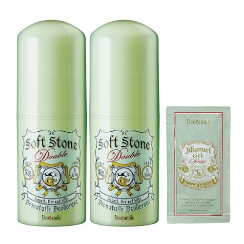 【Amazon.co.jp限定】 【医薬部外品】 デオナチュレ ソフトストーンW カラーコントロール ワキ用 直ヌリ 制汗剤 スティック ×2個(20g×2)+おまけ付き