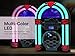 VICTOR VDTJ-1550 Broadway Desktop Bluetooth CD Jukebox Speaker with FM Radio, Multicolor LED Lighting, and Aux Input – Perfect for Retro-Style Music Streaming and Ambient Lighting