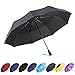 YumSur Parapluie Compact, Parapluie Pliable de Voyage, Coupe-Vent Automatique à Fermeture Automatique, poignée caoutchoutée pour Port en glissière, légère, renforcée, Portable, 10 Nervures Noir