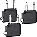 Produktbild LUCKYKODOR 3 Stück Flugzeug Kopfhörer Adapter Airline Adapter Flight Adapter Flugzeugadapter Audio Flugzeug Adapter 2 x 3,5 mm Klinkenstecker auf 3,5 mm Klinkenbuchse