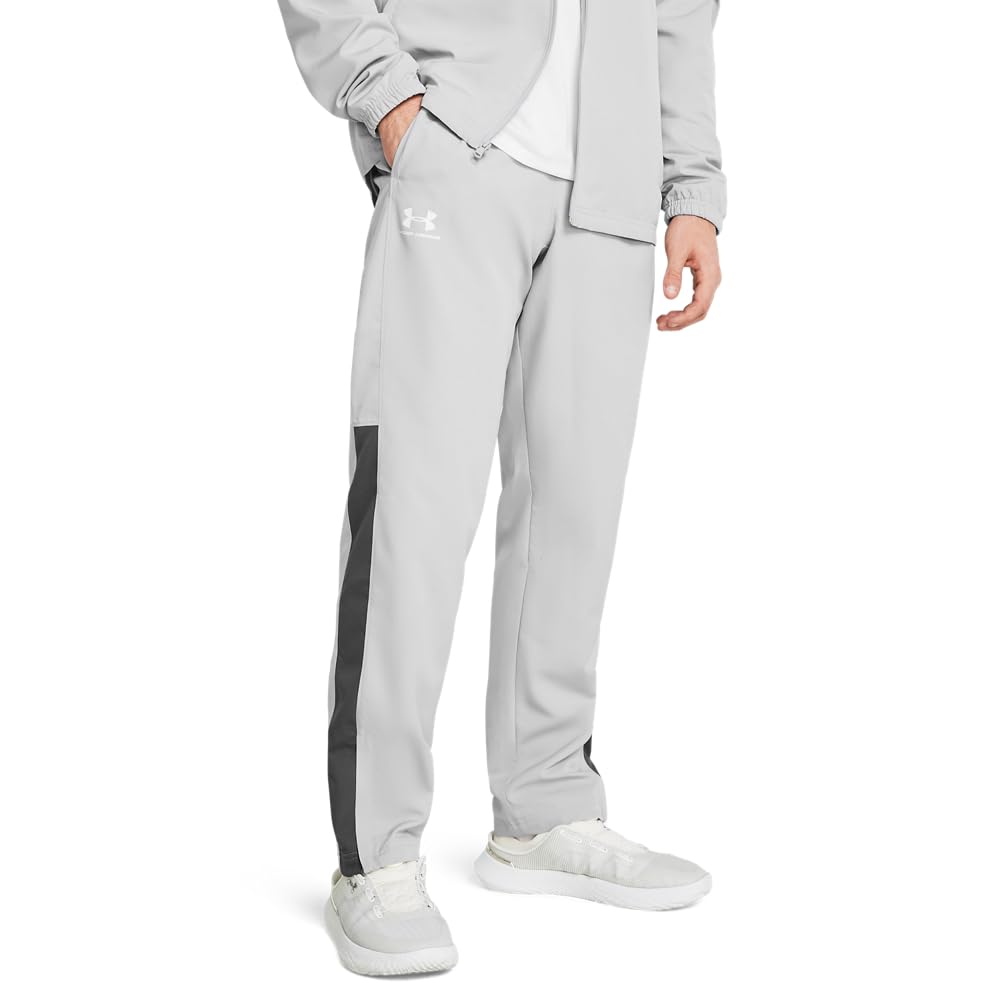 Under Armour Mens Woven Vital Workout Pants, (013) Mod Gray/Castlerock/White, Medium Tall