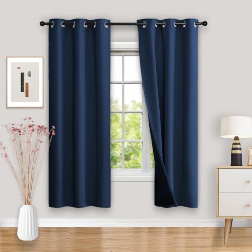 La Mejor Selección de Cortina azul , listamos los 10 mejores. 41 NANWEI 100% Cortinas Blackout, Cortinas Largas con Forro Negro para Estar/Recámara Ventana, Ojales en la Parte Superior, Aislamiento Térmic, Reducción Ruido, 2 Paneles (Azul,...