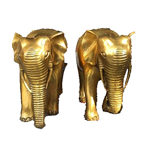 Éléphant en cuivre pur pour décoration de maison de style chinois