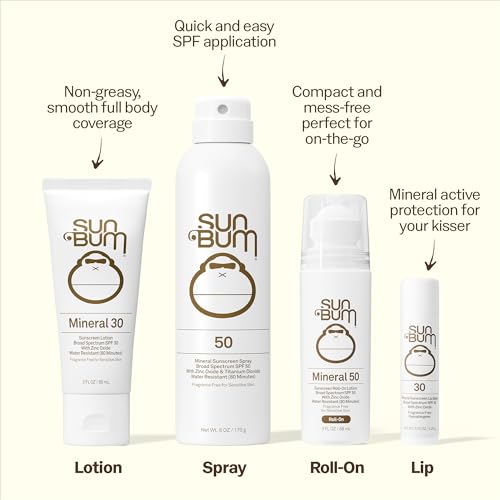 Image of Sun Bum Mineral Spf 50 Sunscreen Lotion Vegan and Hawaii 104 Act Compliant (Octinoxate & Oxybenzone Free) Broad Spectrum Natural Sunscreen With UVA /UVB Protection 2 Pack