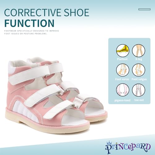 princepard Kids Orthopedic Sandals with Arch and Ankle Support,High Top Shoes2