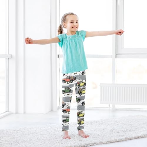 Christmas Jeeps Girls Leggings Size 7-8 Winter Soft Comfortable Girls Running Pants Elastic Printed Yoga Pants for Kids Dance Workout Sports4