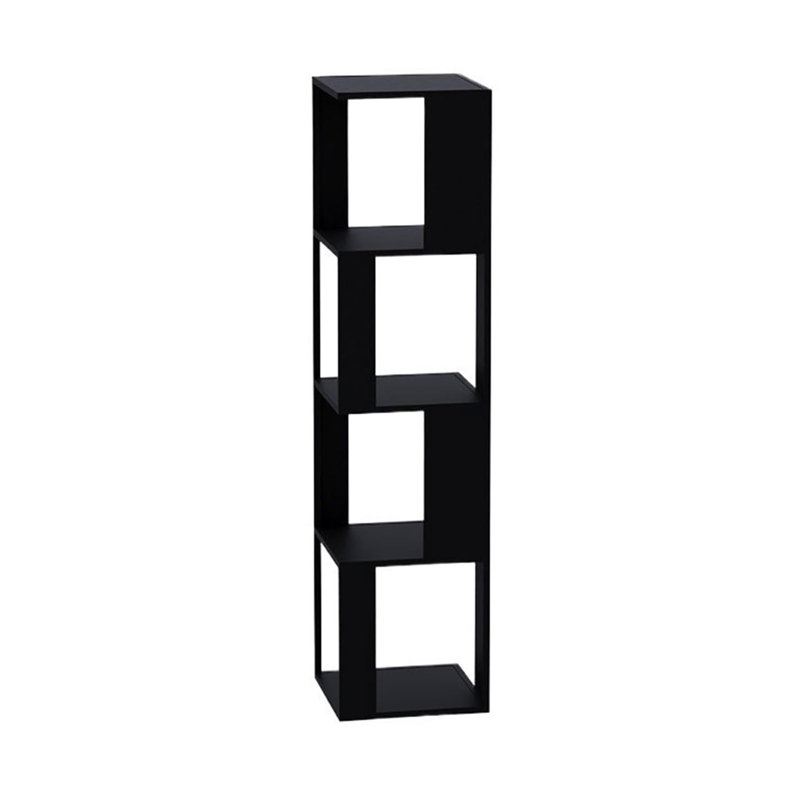 ZYYANSHOP Bookshelf Modern Light Luxury Floor Bookshelf Iron Baked Enamel Shelving Unit for Office Study(Black)