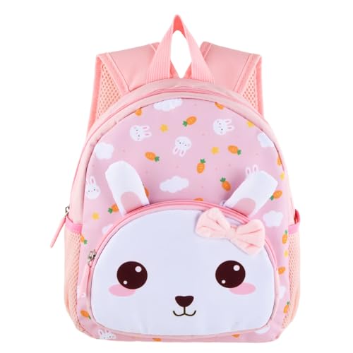 Aohyue Sac à Dos Maternelle Fille - Motif Lapin Mignon, Cartable Léger pour Enfant, Sac École Préscolaire Doux et Confortable pour Tout-Petits 1-6 Ans, Sac...