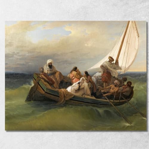 Tableau imprimé sur toile Vol de Chios Francesco Hayez fhy30 encadré 100x80cm