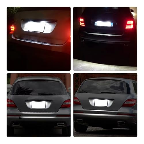 Luz placa matrícula coche LED blanca para Benz W251 W164 X164 2 uds 6