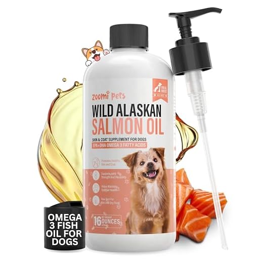 Wild Alaskan Salmon Oil for Dogs Skin and Coat (16oz) - Omega 3 Liquid Fish Oil Supplement for Dog Allergy Relief - Supports Hip and Joint, Itchy Skin Relief & Shedding - Dog Skin and Coat Supplement