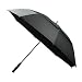 Becko Black 60-inch Supersized Automatic Opened & Manual Straight Handle Double-canopy 8 Bids Wind-proof Travel Rain Golf Umbrella