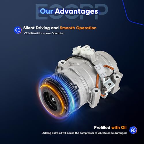 Image of ECCPP A /C Compressor with Clutch Fit for Toyota 4Runner 4.0L 2003-2009 | Fit for Toyota FJ Cruiser 4.0L 2007-2009 Fast Cooling AC Compressor