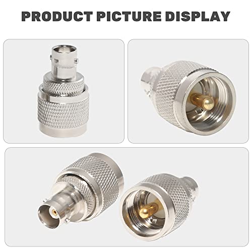 Adaptador coaxial BNC hembra a UHF macho Anina 2 unidades miniatura 6