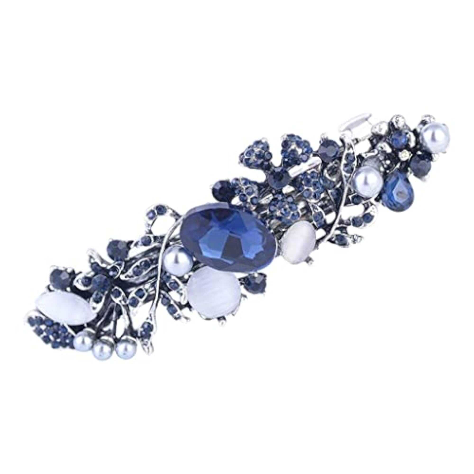 Elegant Pearl Flower Hair Barrette Clip for Weddings