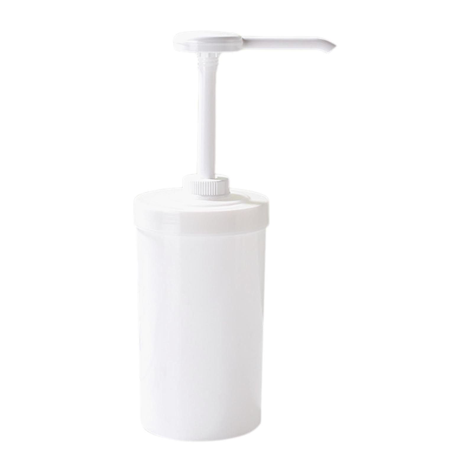 POXZSFX Easy Clean Syrup Bottles Pump Convenient For Storing And Dispensing Honey Ketchup And Salad Dressing Mustard Other Sauce Condiments Thick Or With Slag, White, 30cc