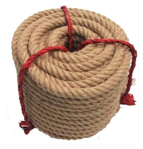 Recortador de Vello Nasal， Cuerda de Yute 10 MX 45 MM Cuerda de Yute Gruesa y Fuerte Cuerda de cáñamo de Fibra de 4 hebras Cuerda de cáñamo Fuerte for jardinería Camping(35MM 10M)