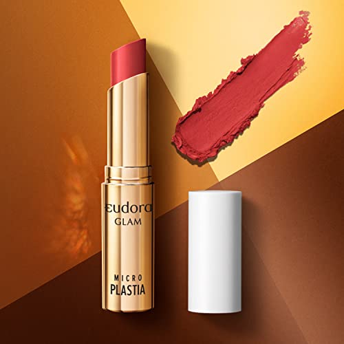 Eudora Batom Vermelho Ruby Glam Microplastia 3,3g