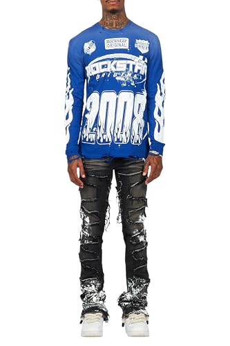 Men's Kodak Grey/White Painter Stacked Flare Fringe Jean