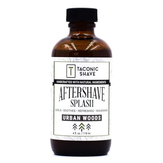 Taconic Shave, Natural Aftershave Splash 4 oz. - Urban Woods - Skin Cooling, Refreshing and Moisturizing After-Shave Liquid Formula with All-Natural Ingredients - Artisan Made in the USA