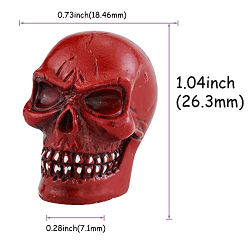 Temzzer Valve Stem Caps Skull Wheel Air Stem Covers Car Tire Rim Heads For Most Vehicles Bicycles Motorcycles, Red #TOP1