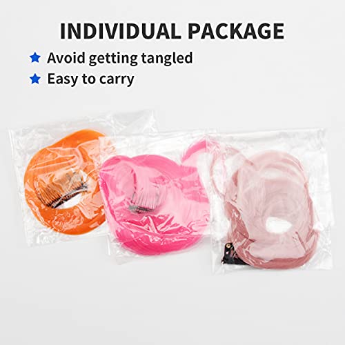 32 Pcs Colored Clip In Hair Extensions, Beahot 17 Inch Rainbow Long Curly Wavy Hairpieces Clip In Synthetic, Halloween Cosplay Dress Up Fashion Party Christmas New Year Gift For Women Kids Girls #TOP5