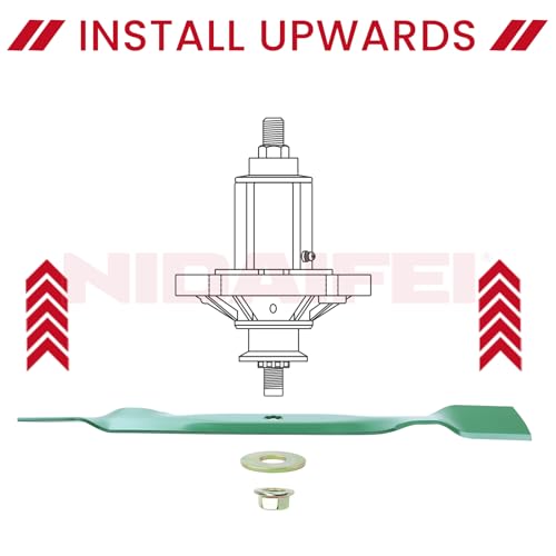 NIDAIFEI 2 Pack GY20850 Mower Blades for John Deere 42" S120 S130 E130 Deck by NIDAIFEI - Used condition - Image 7
