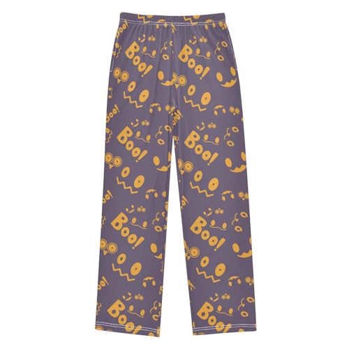 ZZXXB Halloween Eyes Boys Long Pants Soft Trousers Elastic Waist Kids Lounge Bottoms with Pockets S-XL