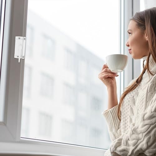 ABuff 6 Pack Window Sash Locks, Cam Action Window Locks for Double Hung Window Latches Replacement, White Sliding Window Parts and Hardware Latch Lock for Vertical and Horizontal Sliding Windows - Image 7