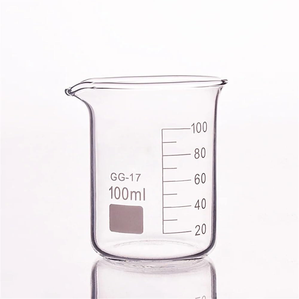 Vetreria da laboratorio Becher da laboratorio in vetro borosilicato trasparente, di forma bassa, da 50/100/150/200/250/500/1000/2000/3000 ml(800ml)