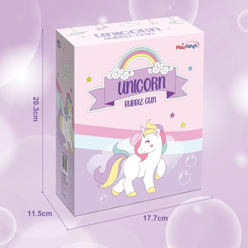 Pink Unicorn Bubble Gun for Kids – Automatic Bubble Machine Blower Toy | Cute Bubble Blaster for Toddlers, Boys & Girls | Outdoor Play, Birthday Party & Summer Fun