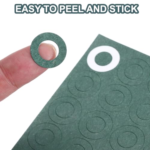 Image of MECCANIXITY 300PCS 18650 Lithium Battery Insulator Rings, Hollow Electrical Insulation Ring Adhesive Paper Pad Sticker Green