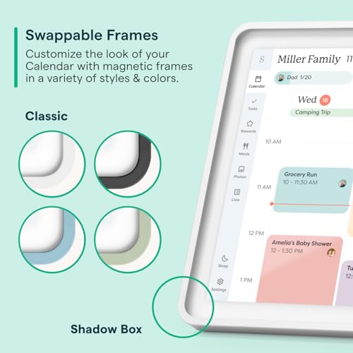 Image of Skylight Calendar 2 - 15-inch Full HD Touchscreen Digital Calendar, Featured on Wirecutter - Wall Planner & Interactive Chore Chart, Smart Family Organizer, 16GB Storage, Wi-Fi, Wall Mount Included - Classic, Lagoon