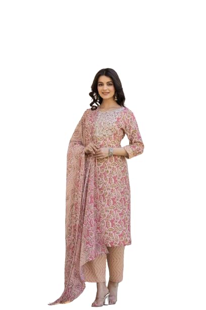 Varanga Women's Cotton Blend Solid Kurta Set