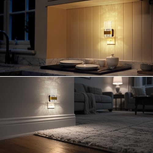 Image of LED Night Lights Plug into Wall, 3 Level Dimmable Night Light | Bubble Decorative Nightlight, Dusk to Dawn Sensor, Wall Sconce-Style Design Nightlights for Bathroom, Hallway, 3CCT