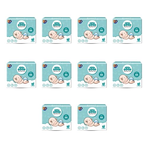 Image of High Absorption Sooo Good Baby Diaper Pant, M Size (7-12 kg), 8 Pant - (Pack of 10)