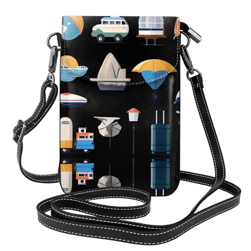 Petit sac à bandoulière en cuir pour téléphone portable parfait pour la marche et le shopping