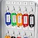 Barska 20 Position Key Cabinet – Wall Mount Steel Key Lock Box with Numbered Hooks, Colored Tags & Gray Finish for Home, Office or Business Use