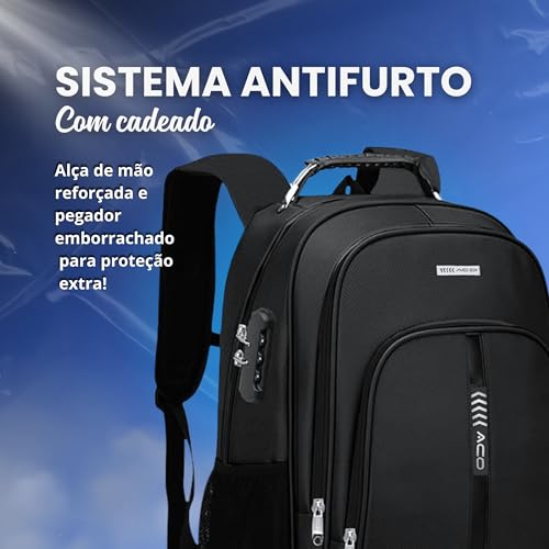 Mochila Anti Furto Unissex para Notebook de até 17