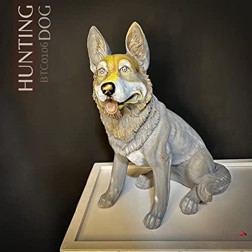 Husky sibérien statue 40 cm pour sublimer une pièce vide