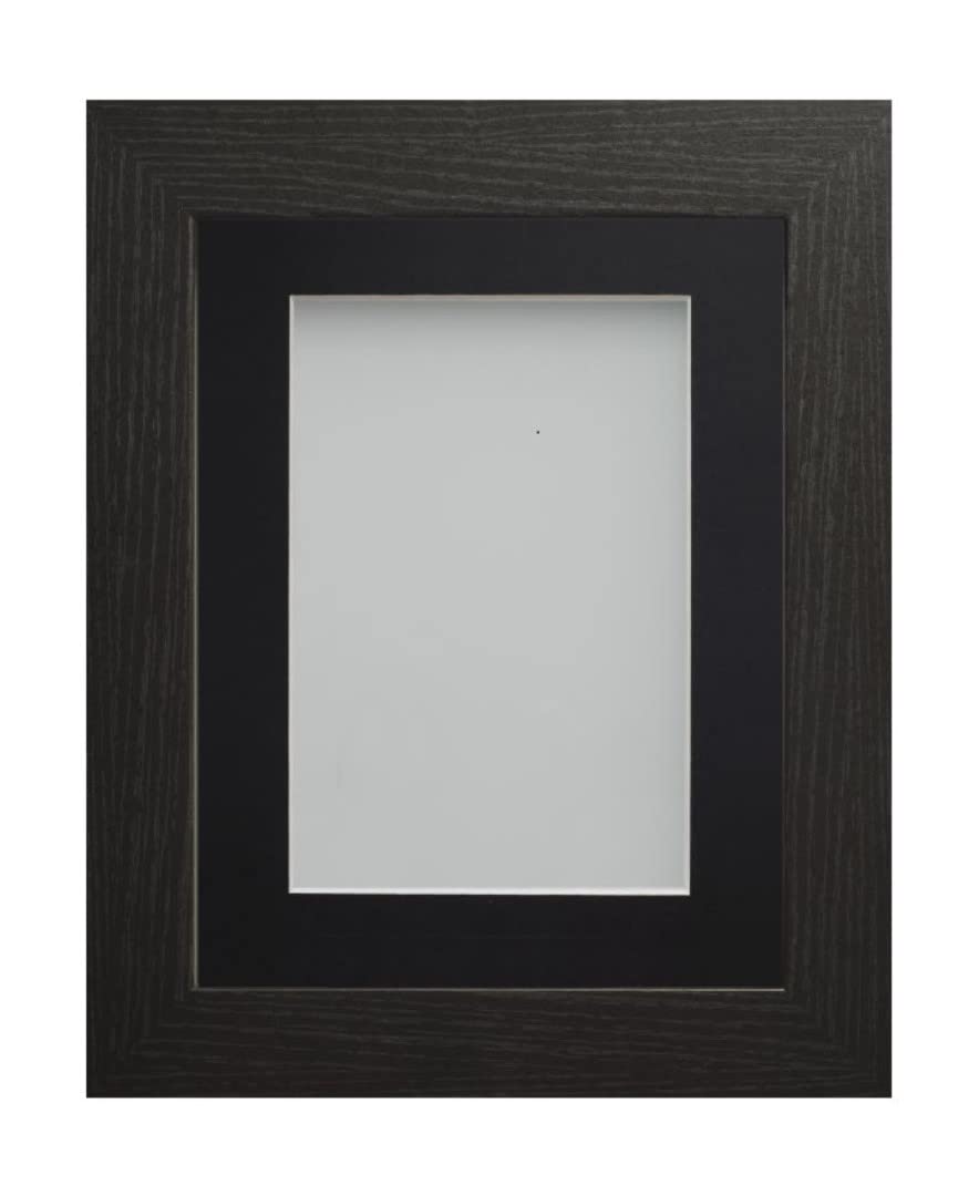 Frame Company Watson Black Picture Photo Frame fitted with Perspex, 20x16 inch with Black Mount for image size A3
