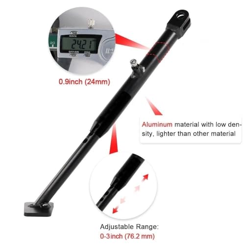 Béquille latérale de moto pour XR650L de 1993 à 2023 support de stationnement noir - 4