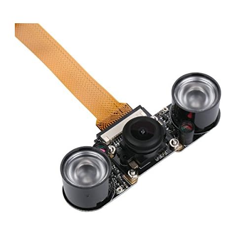 Raspberry Pi Zero Camera Fisheye Wide Angle 5MP 1080p Night Vision Camera Module for Raspberry Pi Zero W Cover