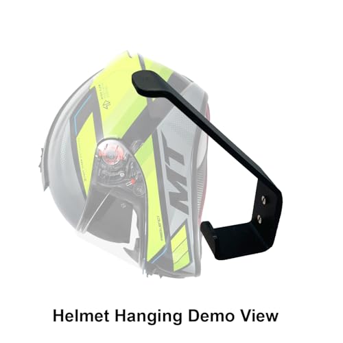 Image of L3 MODZ Wall-Mountable Helmet Holder - Sturdy Metal Helmet Hanger for Motorcycle, Gloves, Jacket, Backpacks wall Hanger (Pack of 1)